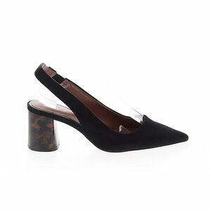 Zara Black Slingback Heels with Tortoiseshell Accent